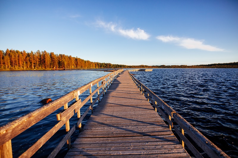 красивая-деревянная-дорожка-над-озером-в-финляндии