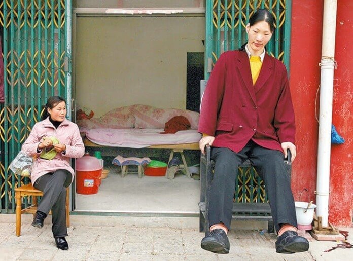 Цзэн Цзиньлянь – самая высокая женщина из когда-либо живших на Земле