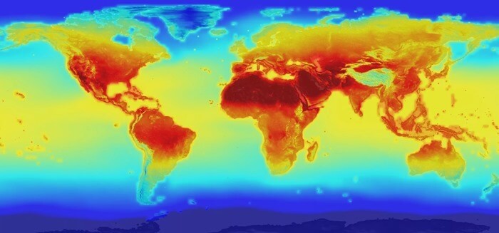 Температурная карта мира