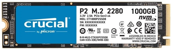 Crucial P2 лучший SSD M.2 накопитель 2022