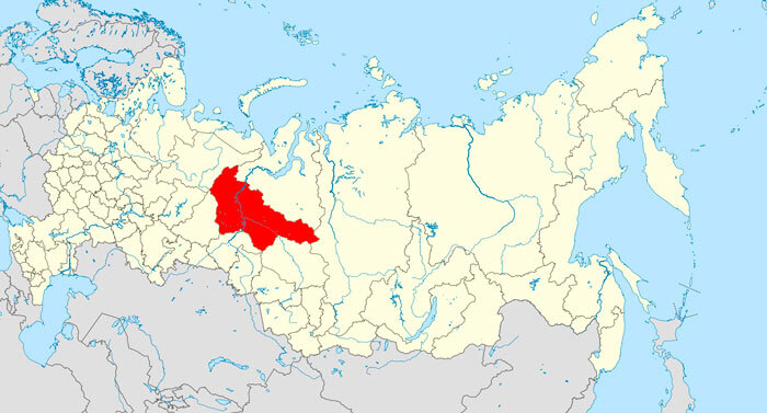 ХМАО - ЮГРА на карте РФ