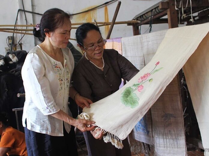 Бирманский шелк из цветов лотоса