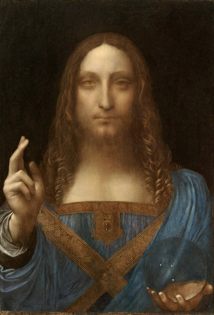 Leonardo da Vinci festménye "A világ megmentője"