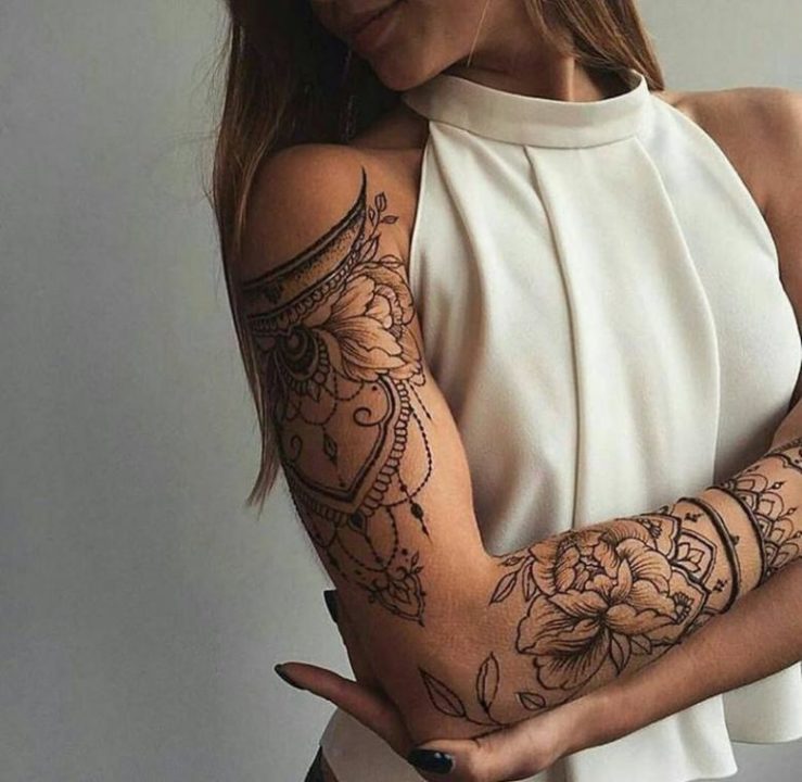 260 красивых эскизов татуировок женских рук