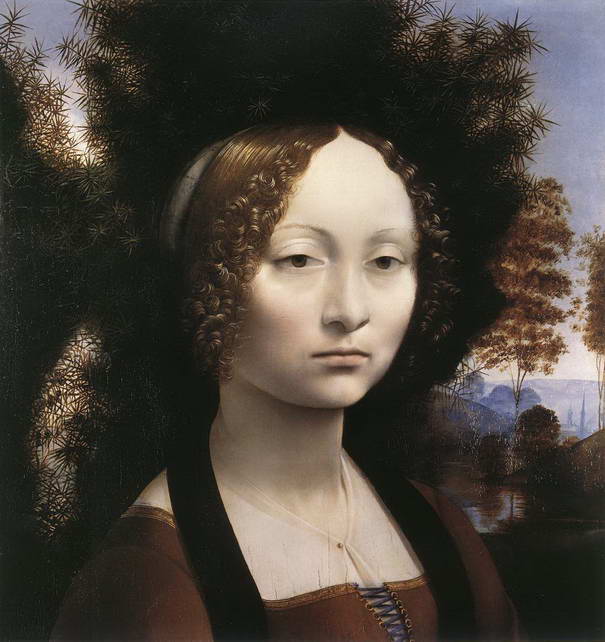 Портрет Джиневры де Бенчи Portrait of Ginevra de' Benci - Leonardo Da Vinci