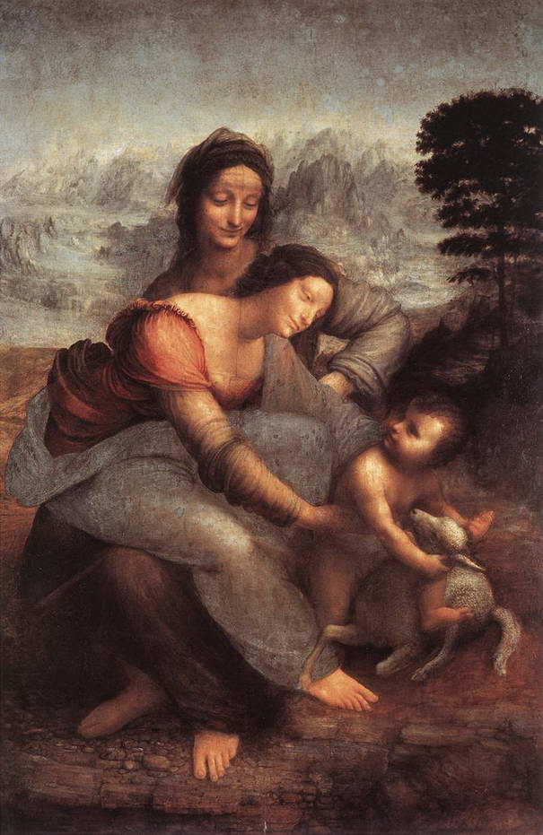 Богоматерь с младенцем и святой Анной The Virgin and Child with St Anne - Leonardo Da Vinci
