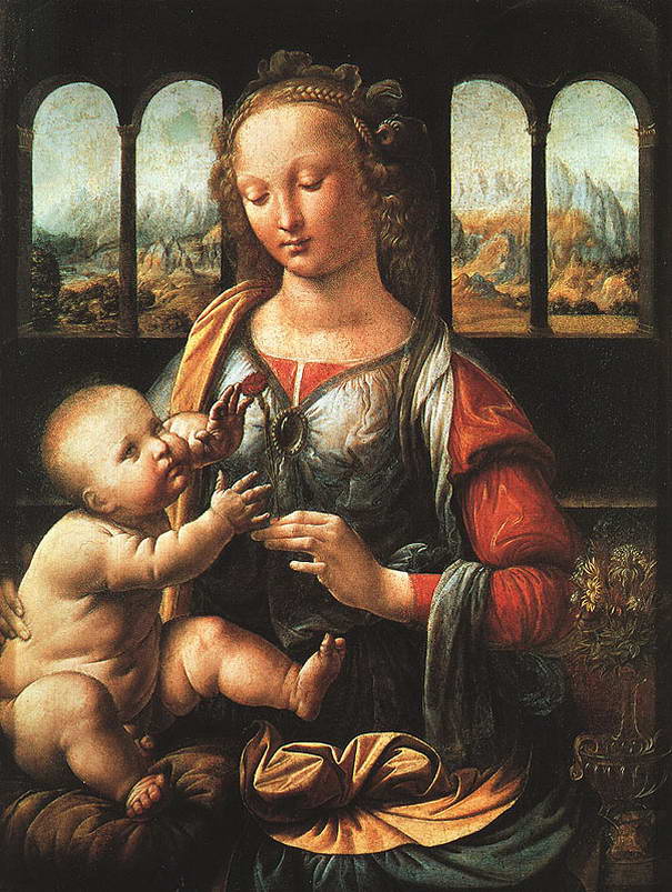 Мадонна с гвоздикой Madonna of the Carnation - Leonardo Da Vinci