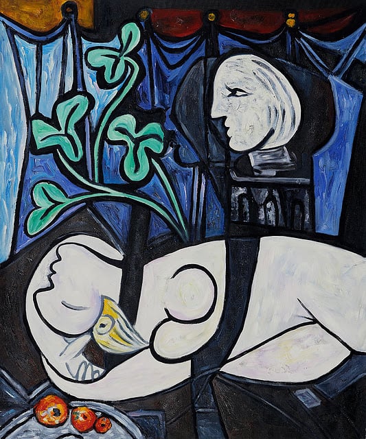 02 ню-зеленые-листья-и-бюст Nude, Green Leaves and Bust By Pablo Picasso