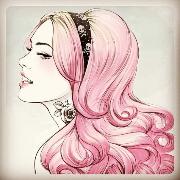 Розовые Волосы Pink Hairs
