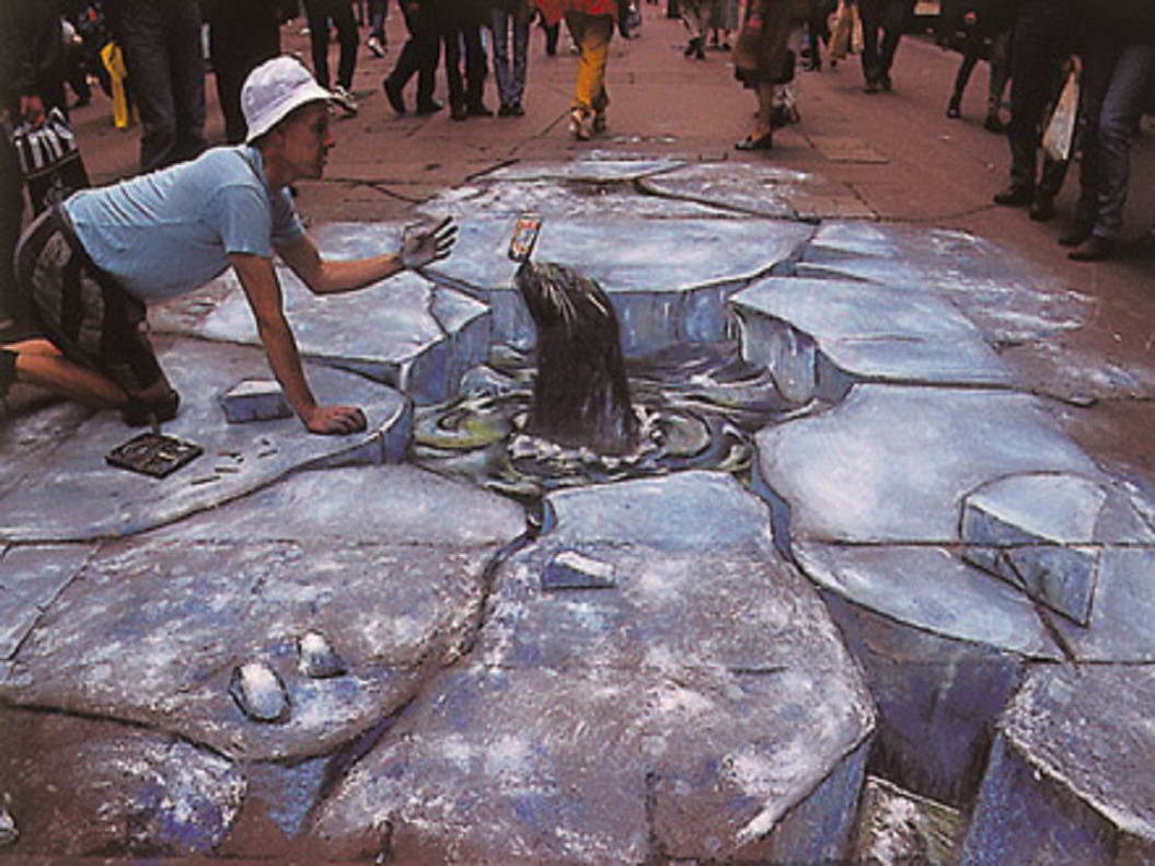 Печать на тротуарном искусстве 3D Sidewalk Art